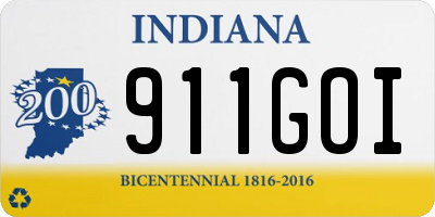 IN license plate 911GOI
