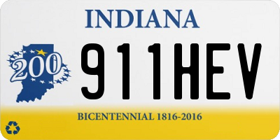 IN license plate 911HEV
