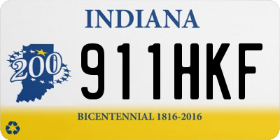 IN license plate 911HKF