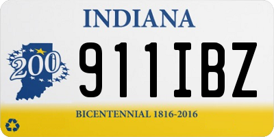 IN license plate 911IBZ