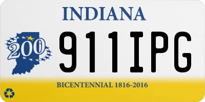 IN license plate 911IPG