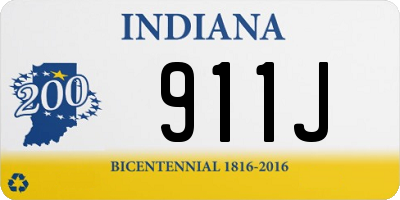 IN license plate 911J