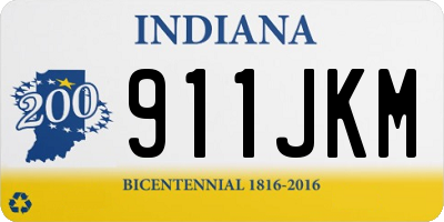 IN license plate 911JKM