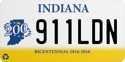 IN license plate 911LDN