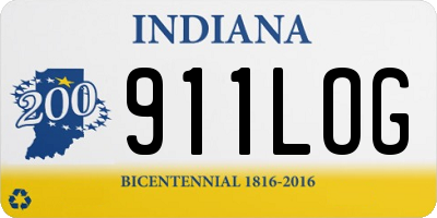 IN license plate 911LOG