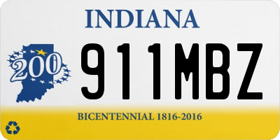 IN license plate 911MBZ