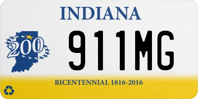 IN license plate 911MG