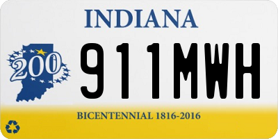 IN license plate 911MWH