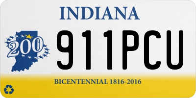 IN license plate 911PCU