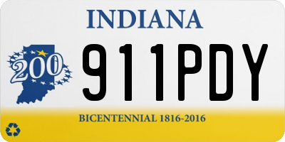 IN license plate 911PDY