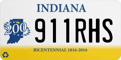 IN license plate 911RHS