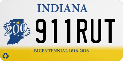 IN license plate 911RUT
