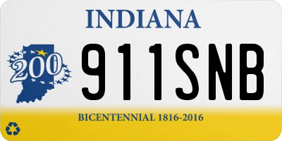 IN license plate 911SNB