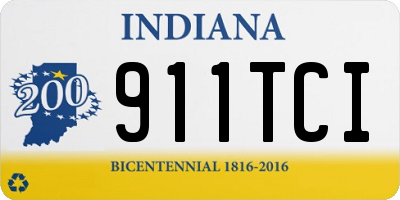 IN license plate 911TCI