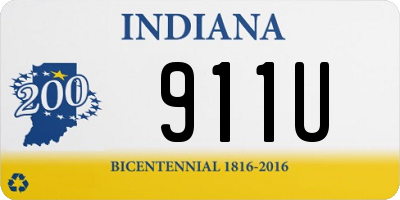 IN license plate 911U