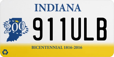 IN license plate 911ULB