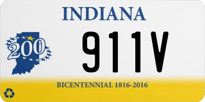 IN license plate 911V