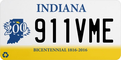 IN license plate 911VME