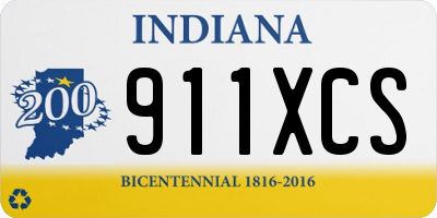 IN license plate 911XCS