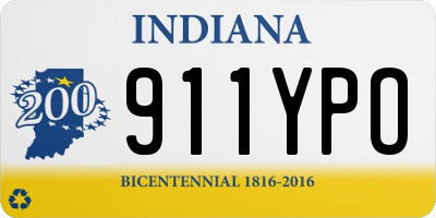IN license plate 911YPO