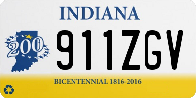IN license plate 911ZGV