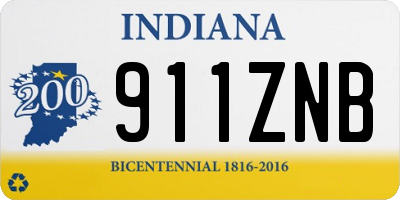 IN license plate 911ZNB