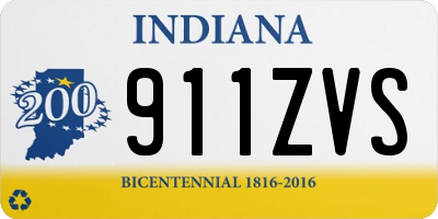IN license plate 911ZVS