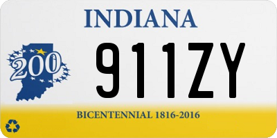 IN license plate 911ZY