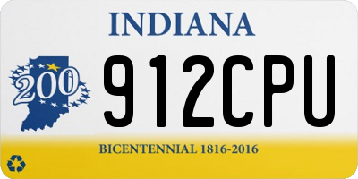 IN license plate 912CPU