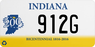 IN license plate 912G