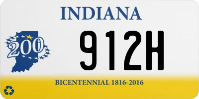 IN license plate 912H