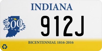 IN license plate 912J