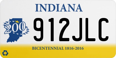 IN license plate 912JLC