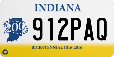 IN license plate 912PAQ