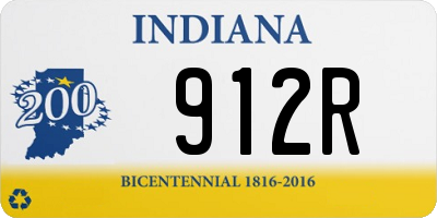 IN license plate 912R