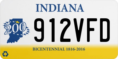 IN license plate 912VFD