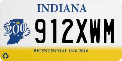 IN license plate 912XWM