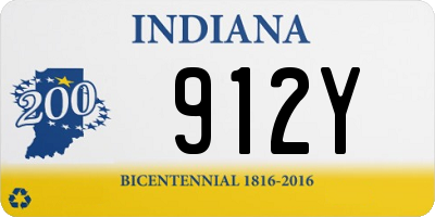 IN license plate 912Y