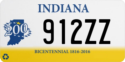 IN license plate 912ZZ