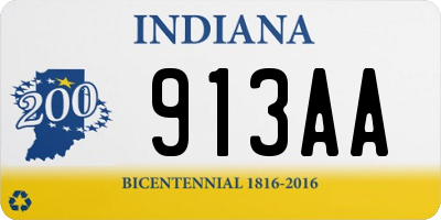 IN license plate 913AA