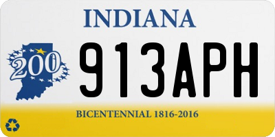 IN license plate 913APH