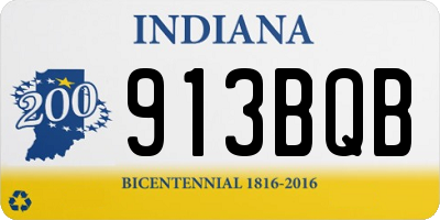 IN license plate 913BQB