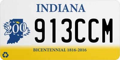 IN license plate 913CCM