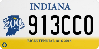 IN license plate 913CCO