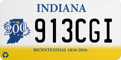 IN license plate 913CGI