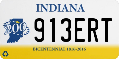 IN license plate 913ERT