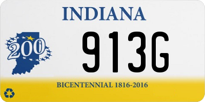 IN license plate 913G
