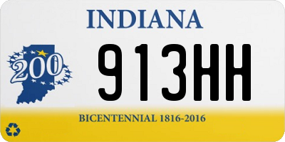 IN license plate 913HH