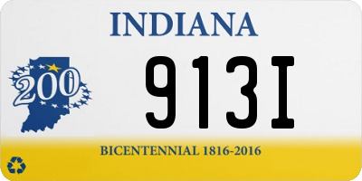 IN license plate 913I