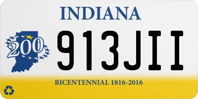 IN license plate 913JII
